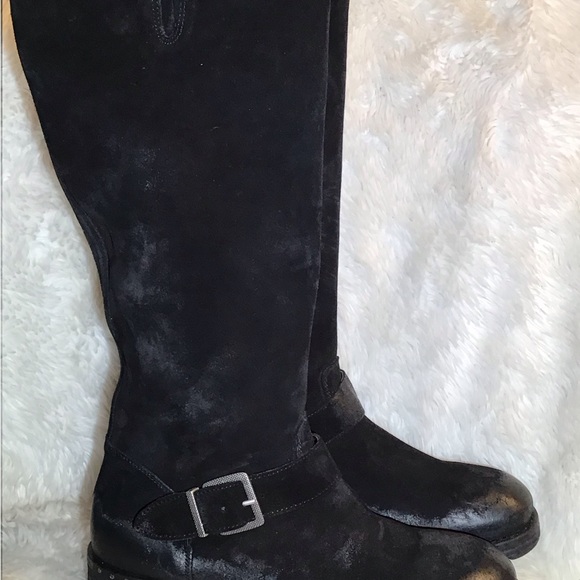 L’idea by Lori black leather/suede riding boots - Picture 2 of 9